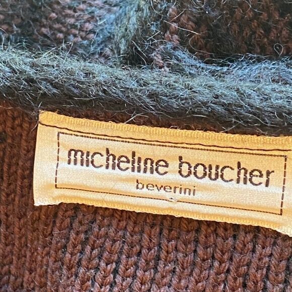 0331 Vintage Boho Micheline Boucher Mohair Multi Stitch Sleeveless Sweat… - Picture 6 of 11